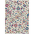 9' X 12' Linen Pink And Denim Blue Floral Washable Indoor Outdoor Area Rug