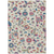 9' X 12' Linen Pink And Denim Blue Floral Washable Indoor Outdoor Area Rug