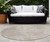 8' Round Ivory Round Abstract Washable Non Skid Indoor Outdoor Area Rug
