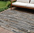 8' X 10' Pewter And Brown Striped Washable Indoor Outdoor Area Rug