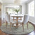 8' Artichoke Green And Taupe Round Abstract Washable Indoor Outdoor Area Rug