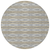 8' Gray Ivory And Brown Round Geometric Washable Indoor Outdoor Area Rug