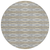 8' Gray Ivory And Brown Round Geometric Washable Indoor Outdoor Area Rug