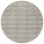 8' Gray Ivory And Brown Round Geometric Washable Indoor Outdoor Area Rug