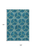 9' X 12' Teal Blue And Beige Geometric Washable Indoor Outdoor Area Rug