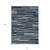 10' X 14' Navy Blue Gray And Ivory Striped Washable Indoor Outdoor Area Rug