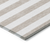 10' X 14' Taupe and White Striped Washable Indoor Outdoor Area Rug