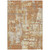 10' X 14' Copper Gold And Ivory Abstract Washable Indoor Outdoor Area Rug