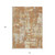 10' X 14' Copper Gold And Ivory Abstract Washable Indoor Outdoor Area Rug