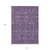 10' X 14' Purple And Green Floral Washable Indoor Outdoor Area Rug