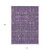 10' X 14' Purple And Green Floral Washable Indoor Outdoor Area Rug