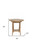 20" Natural Rounded Solid Wood Folding Outdoor Side Table