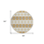 8' Gold Copper And Ivory Round Geometric Washable Indoor Outdoor Area Rug