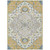 10' X 14' Gold Ivory And Blue Oriental Washable Indoor Outdoor Area Rug
