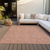 9' X 12' Copper And Ivory Geometric Washable Indoor Outdoor Area Rug