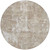 8' Taupe And Ivory Round Abstract Washable Indoor Outdoor Area Rug - 608219273323