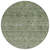 8' Olive Green And Beige Round Floral Washable Indoor Outdoor Area Rug - 880016401349
