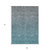 9' X 12' Teal Blue Gray And Charcoal Ombre Washable Indoor Outdoor Area Rug