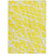 8' X 10' Yellow and White Abstract Washable Non Skid Indoor Outdoor Area Rug