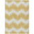 8' X 10' Gold And Ivory Chevron Washable Indoor Outdoor Area Rug