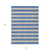 8' X 10' Tan Striped Washable Non Skid Indoor Outdoor Area Rug