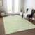 8' X 10' Artichoke Green Mint Green And Ivory Floral Washable Indoor Outdoor Area Rug