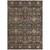 10' X 14' Chocolate Red And Gold Floral Washable Indoor Outdoor Area Rug