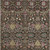 10' X 14' Chocolate Red And Gold Floral Washable Indoor Outdoor Area Rug