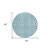 8' Teal Blue And Ivory Round Geometric Washable Indoor Outdoor Area Rug Transitional Style - Teal Blue, Ivory Color
