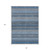 8' X 10' Denim Blue And Ivory Striped Washable Indoor Outdoor Area Rug