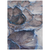 8' X 10' Navy Blue Abstract Washable Indoor Outdoor Area Rug