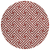 8' Merlot And Ivory Round Geometric Washable Indoor Outdoor Area Rug