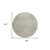 8' Linen And Gray Round Floral Washable Indoor Outdoor Area Rug
