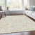 9' X 12' Ivory And Beige Floral Washable Indoor Outdoor Area Rug - Ivory, Beige