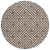 8' Brown And Beige Round Geometric Washable Indoor Outdoor Area Rug
