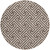 8' Brown And Beige Round Geometric Washable Indoor Outdoor Area Rug - Brown, Beige