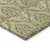 8' X 10' Green Damask Washable Non Skid Indoor Outdoor Area Rug