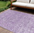 10' X 14' Lilac And Purple Floral Washable Indoor Outdoor Area Rug