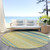 8' Yellow Denim Blue And Sky Blue Round Striped Washable Indoor Outdoor Area Rug