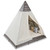 91" Brown And Natural Faux Rattan And Fabric Pyramid Lounge Chair