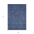 9' X 12' Navy Blue And Blue Southwestern Washable Indoor Outdoor Area Rug