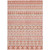 9' X 12' Salmon Beige And Copper Quatrefoil Washable Indoor Outdoor Area Rug