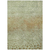 9' X 12' Artichoke Green Ivory And Brown Abstract Washable Indoor Outdoor Area Rug