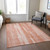 10' X 14' Orange And Salmon Botanical Leaves Washable Indoor Outdoor Area Rug