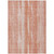 10' X 14' Orange And Salmon Botanical Leaves Washable Indoor Outdoor Area Rug