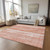 10' X 14' Orange And Salmon Botanical Leaves Washable Indoor Outdoor Area Rug