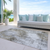 8' X 10' Taupe Beige And Brown Abstract Washable Indoor Outdoor Area Rug