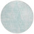 8' Aqua And Ivory Round Geometric Washable Indoor Outdoor Area Rug