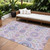 8' X 10' Blush Lavender And Purple Floral Washable Indoor Outdoor Area Rug