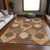8' X 10' Copper Beige And Taupe Ogee Washable Indoor Outdoor Area Rug